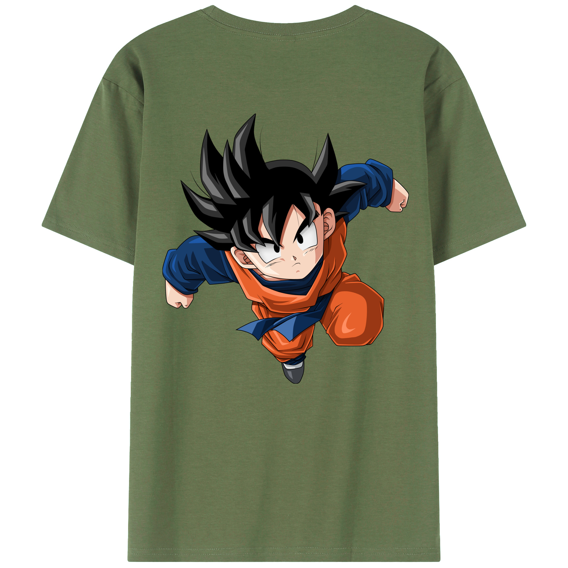 （画像用） ドラゴンボール 孫悟空（そん ごくう）Son Goku カカロット DRAGON BALL Kakarotto 綿100％ メンズ半袖Tシャツ（バックプリント） 通気性